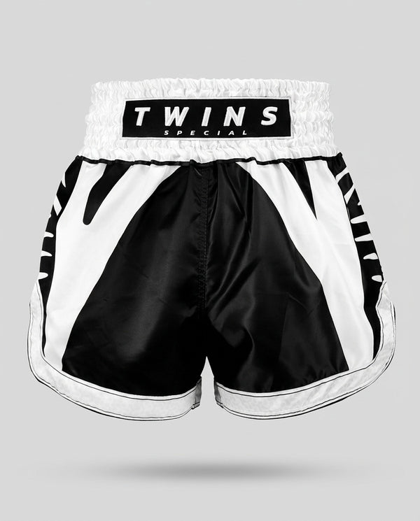 Pantalones de Muay Thai Twins TTBL Spine – Negro/Blanco