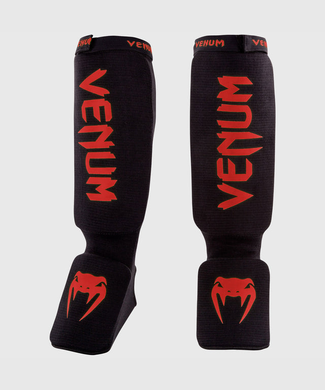 Venum Scheenbeschermers Kickboks Kontact - Zwart/Rood