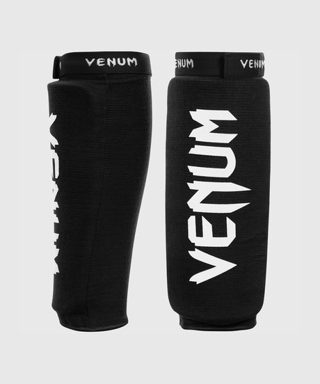 Venum Kickboks Scheenbeschermers Kontact zonder voet - Zwart/Wit