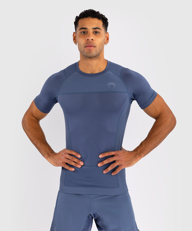 Venum Rashguard Korte Mouwen G-Fit Air - Foggy Blue