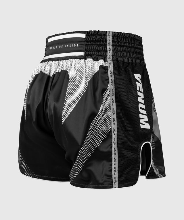 Venum Muay Thai Shorts Adrenaline - Zwart/Zilver Grijs