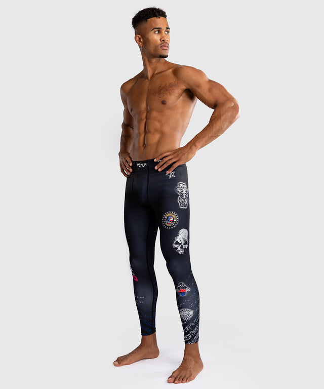 Venum x TEKKEN 8 Spats - Paul Phoenix - Zwart/Blauw