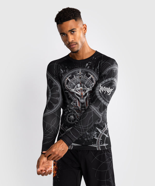 Rashguard Venum Gladiator 5.0 Mangas Compridas – Preto/Prata