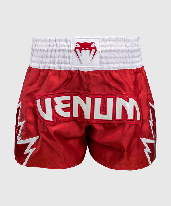 Pantaloni scurți de kickboxing Venum Inferno – Roșu/Alb