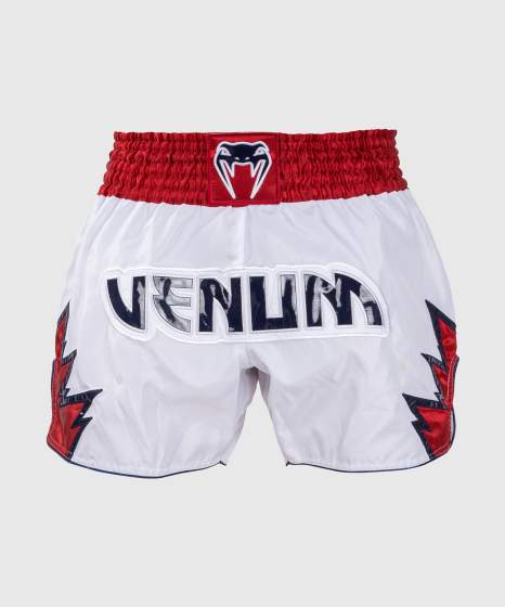 Shorts de kickboxing Venum Inferno – Blanc/Rouge