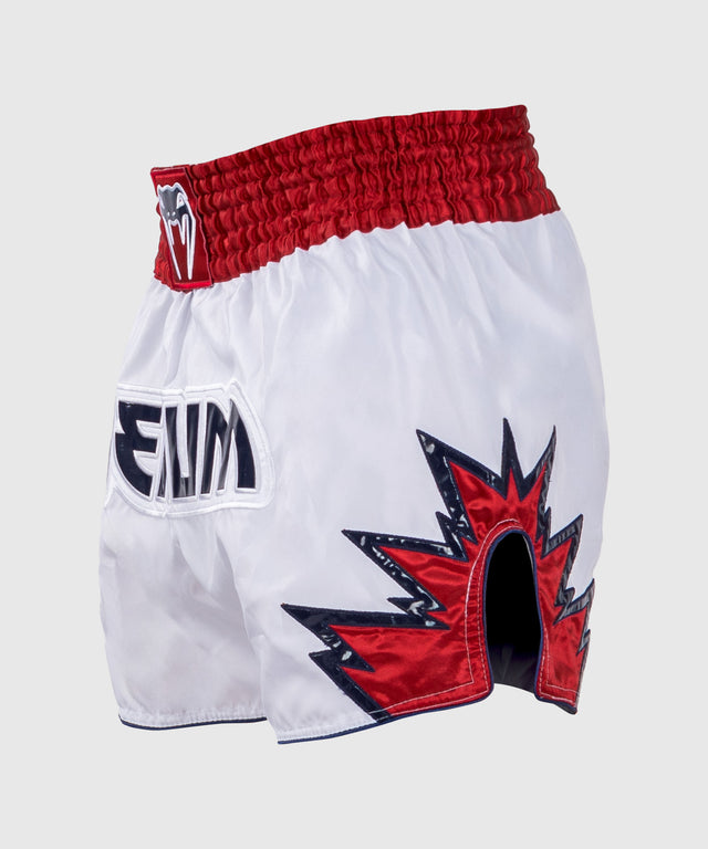 Shorts de kickboxing Venum Inferno – Blanc/Rouge