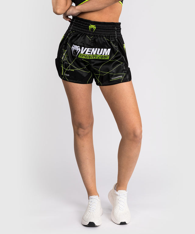 Shorts de Muay Thai Venum Training Camp 4.0 – Noir/Vert Néon
