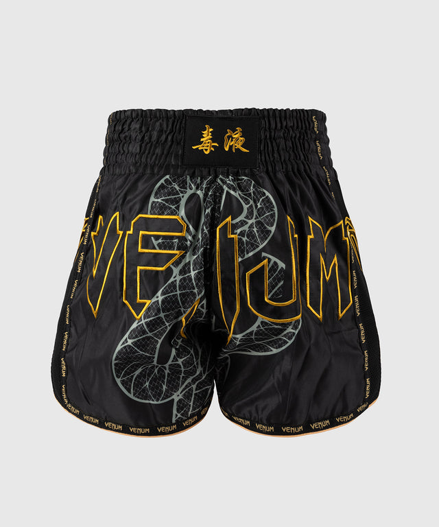 Pantalones de Muay Thai Venum Serpenti – Negro