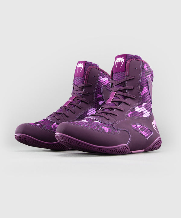Botas de boxeo Venum Iris – Púrpura/Camuflaje Rosa