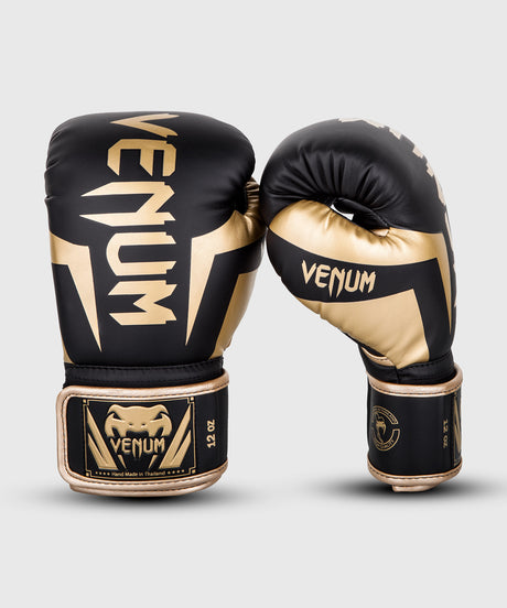 Guantes de boxeo Venum Elite – Negro/Oro