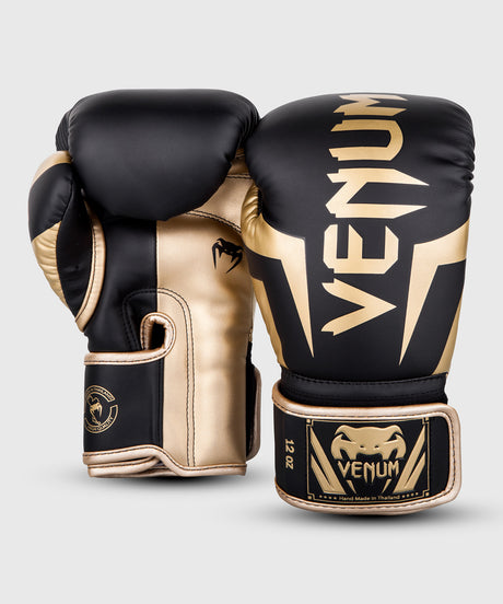Guantes de boxeo Venum Elite – Negro/Oro