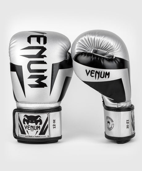 Guantes de boxeo Venum Elite – Plata/Negro