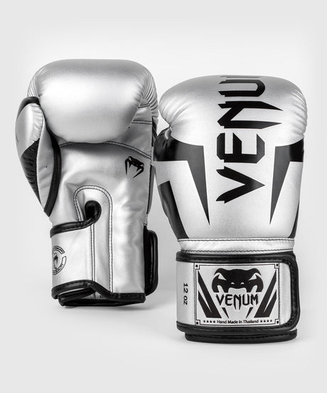 Guantes de boxeo Venum Elite – Plata/Negro