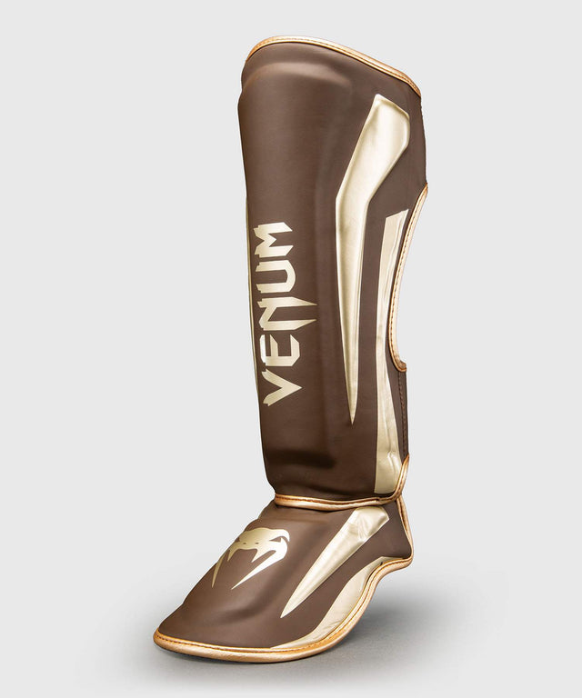 Espinilleras Venum Elite – Marrón oscuro