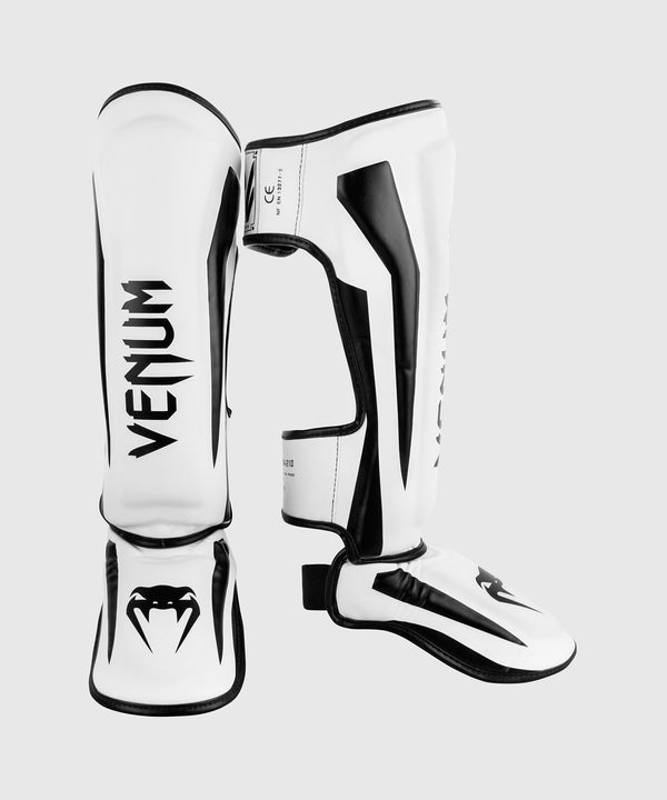 Venum Benskydd Kickboxning Elite – Vit/Svart