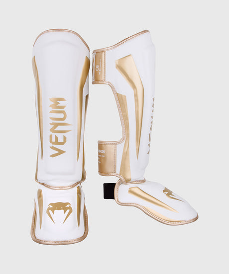 Tibiere Venum Elite – Alb/Auriu