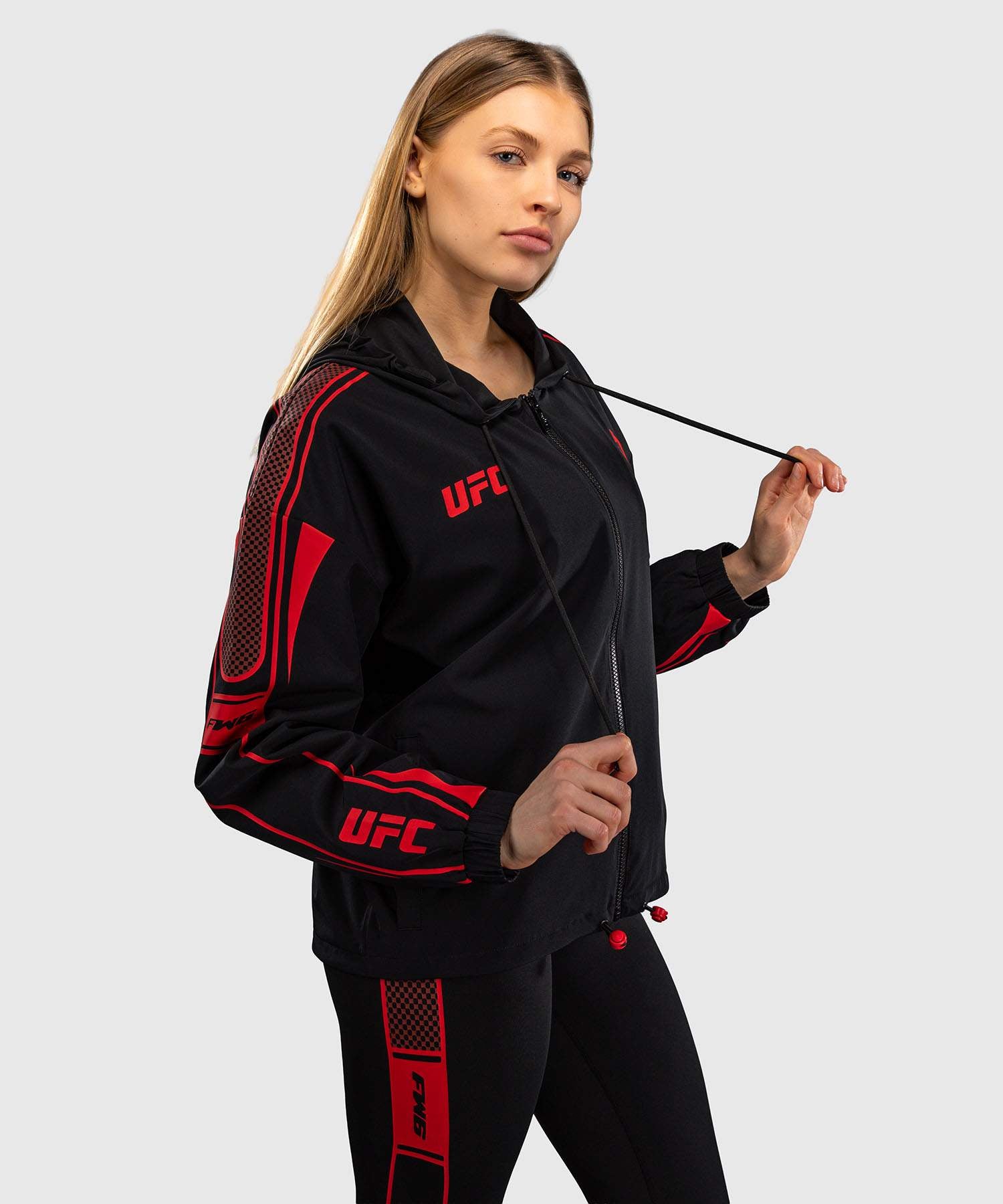 Sudadera con capucha y cremallera Venum UFC Unity para mujer – Negro
