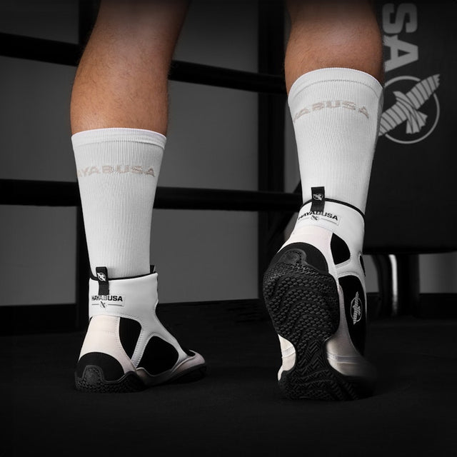 Scarpe da boxe Hayabusa Pro – Bianco/Nero
