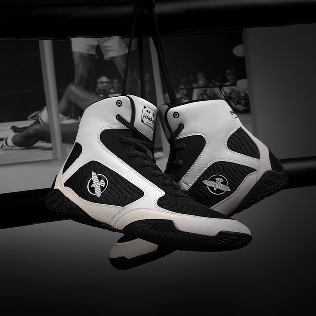 Scarpe da boxe Hayabusa Pro – Bianco/Nero