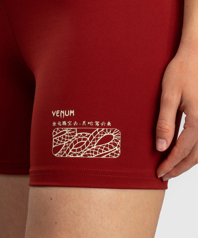 Pantalones de Muay Thai Venum Serpenti para mujer – Burgundy
