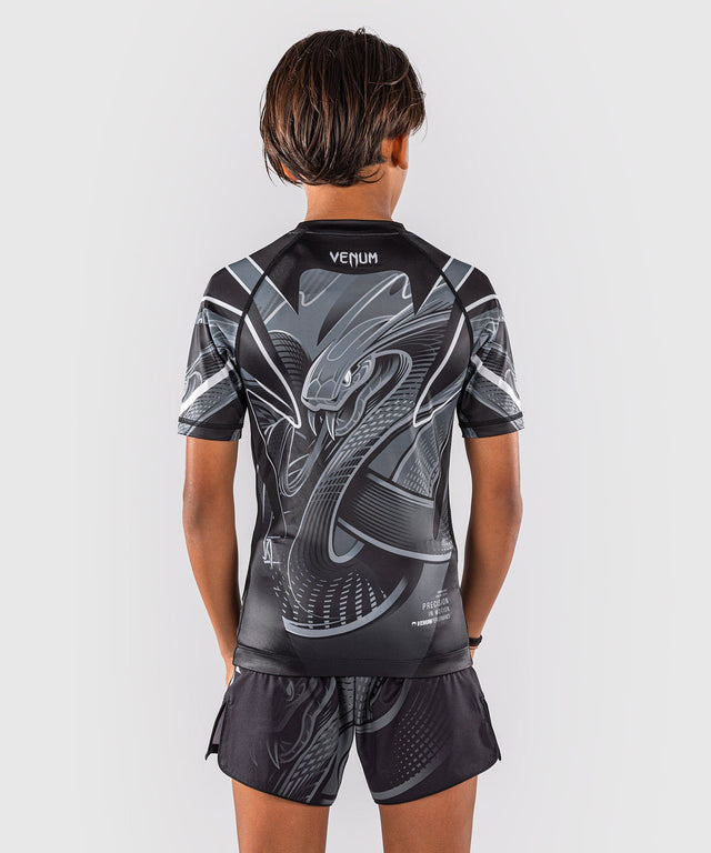 Venum Rashguard Crimson Viper 2.0 Korte Mouwen Kinderen - Zwart/Grijs