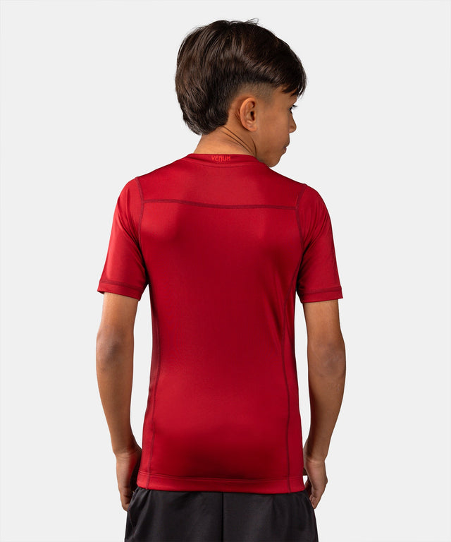 Venum Rashguard Attack Korte Mouwen Børn – Sort/Rød