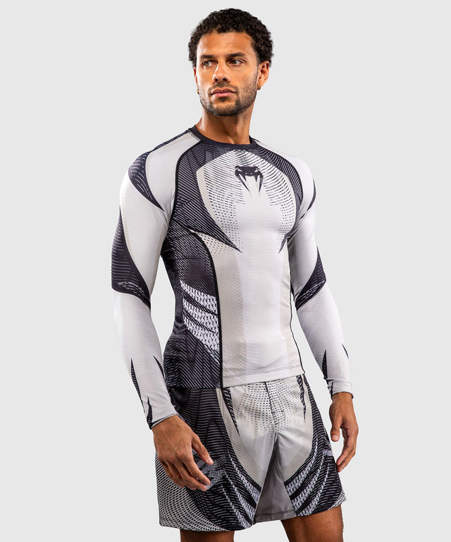 Rashguard Venum Galactic 3.0 Manches longues – Blanc cassé/Noir