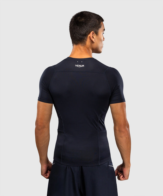 Rashguard Venum G-Core Manches Courtes – Bleu Marine/Blanc