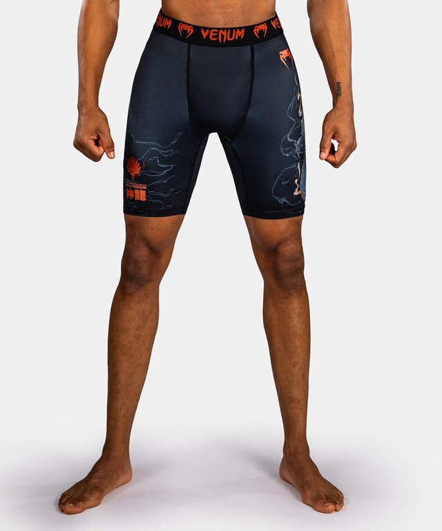 Shorts de compression Venum Thunder Dragon – Noir/Gris/Cuivre
