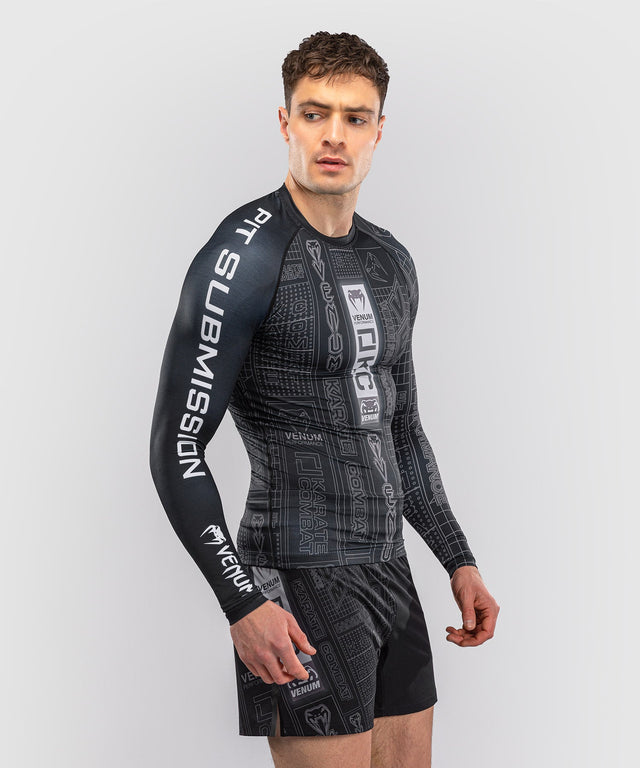 Rashguard Venum Karate Combat Maniche Lunghe – Nero/Grigio