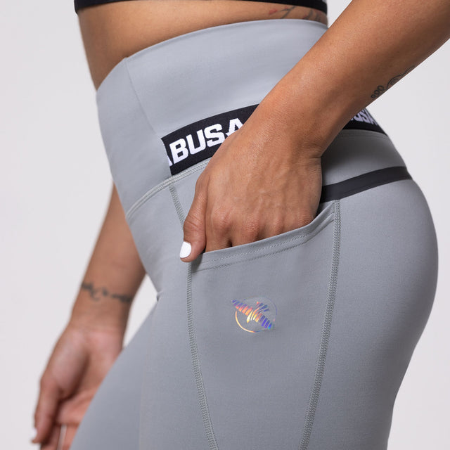 Leggings Hayabusa High Rise 3/4 Mujer - Gris