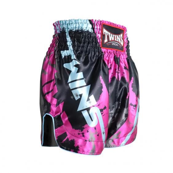 Shorts de Muay Thai Twins TTBL Candy – Rose/Noir