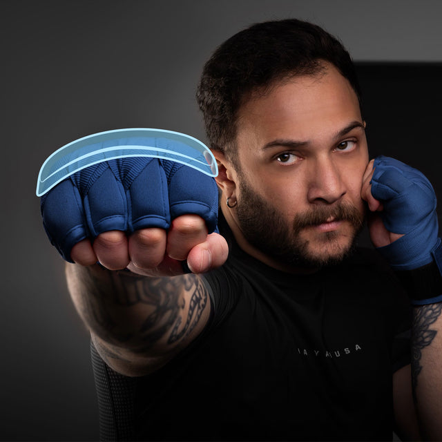 Hayabusa Håndbind Knuckle Guard - Blå