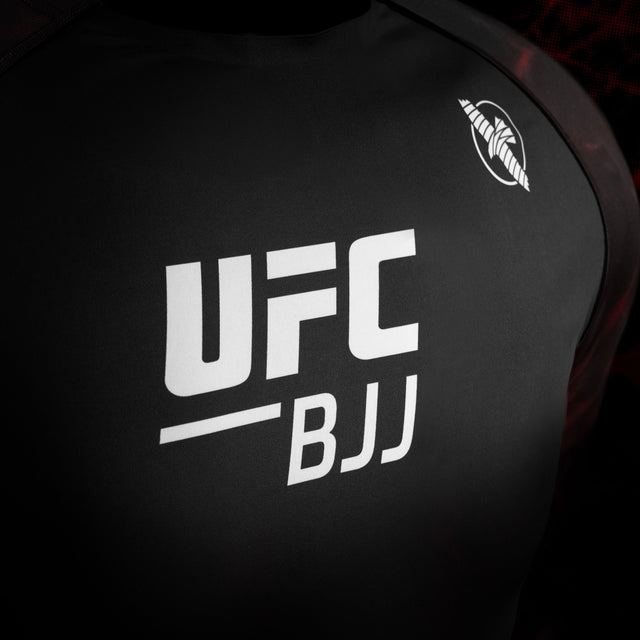 Rashguard Hayabusa x UFC BJJ Maniche Corte – Nero/Rosso