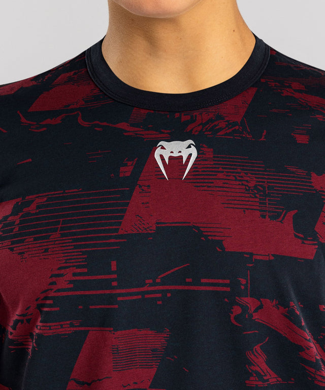 T-shirt UFC Venum Zenith – Blu navy/Bordeaux/Argento da donna
