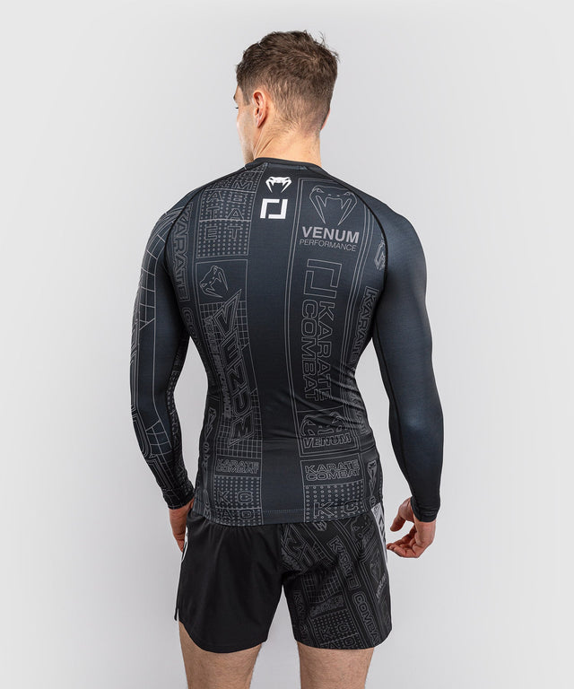 Rashguard Venum Karate Combat Maniche Lunghe – Nero/Grigio