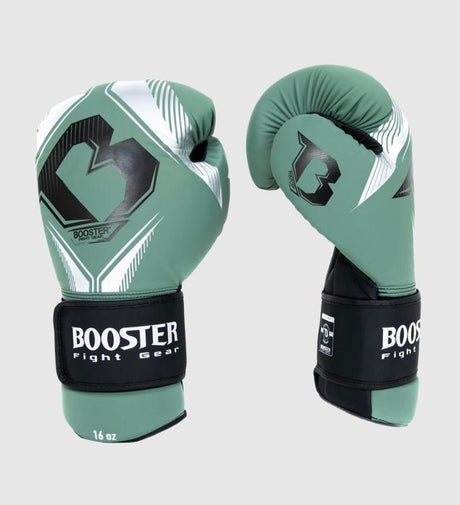 Gants de boxe Booster Bangkok – Vert/Argent/Noir