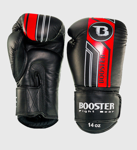 Guantes de boxeo Booster – Negro/Rojo – Guantes de boxeo