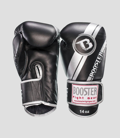 Gants de boxe Booster – Noir/Argent – Gants de boxe