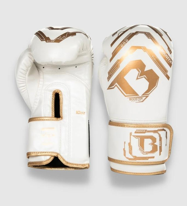 Luvas de boxe Booster Kickboks Elite Kids – Branco/Ouro