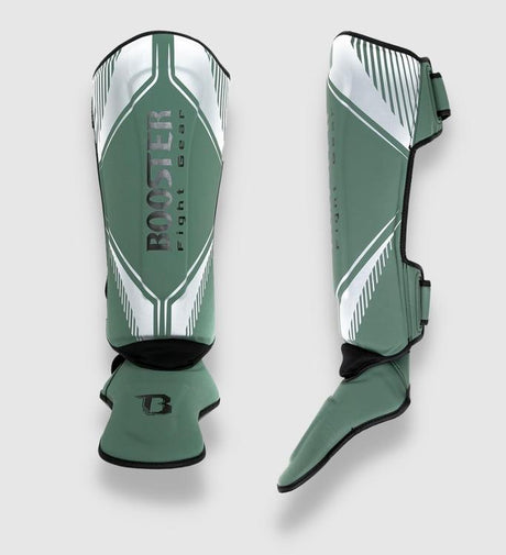 Protège-tibias Booster Bangkok – Vert/Argent/Noir – Protège-tibias