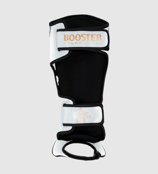 Booster Schienbeinschoner Bangkok – Weiß/Schwarz/Gold – Schienbeinschoner