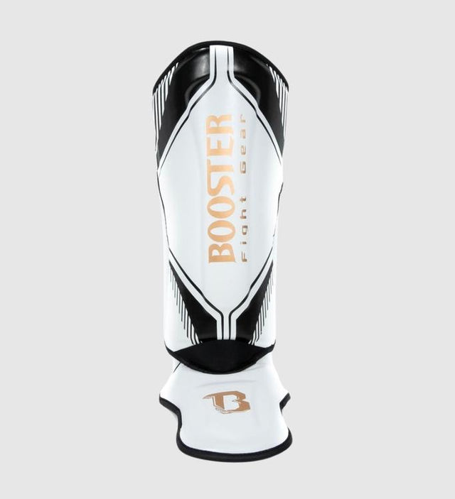 Booster Schienbeinschoner Bangkok – Weiß/Schwarz/Gold – Schienbeinschoner