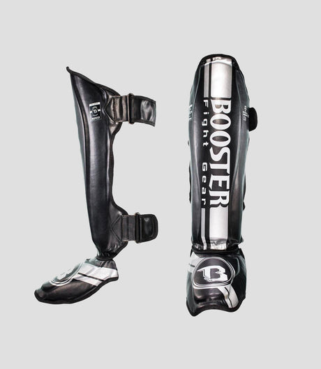 Tibiere Booster Kickboks V3 – Negru/Argintiu – Tibiere