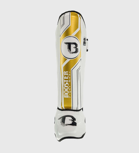 Protège-tibias Booster Kickboks V9 – Blanc/Or – Protège-tibias
