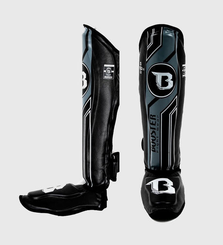 Protège-tibias Booster Kickboks V9 – Noir/Gris – Protège-tibias