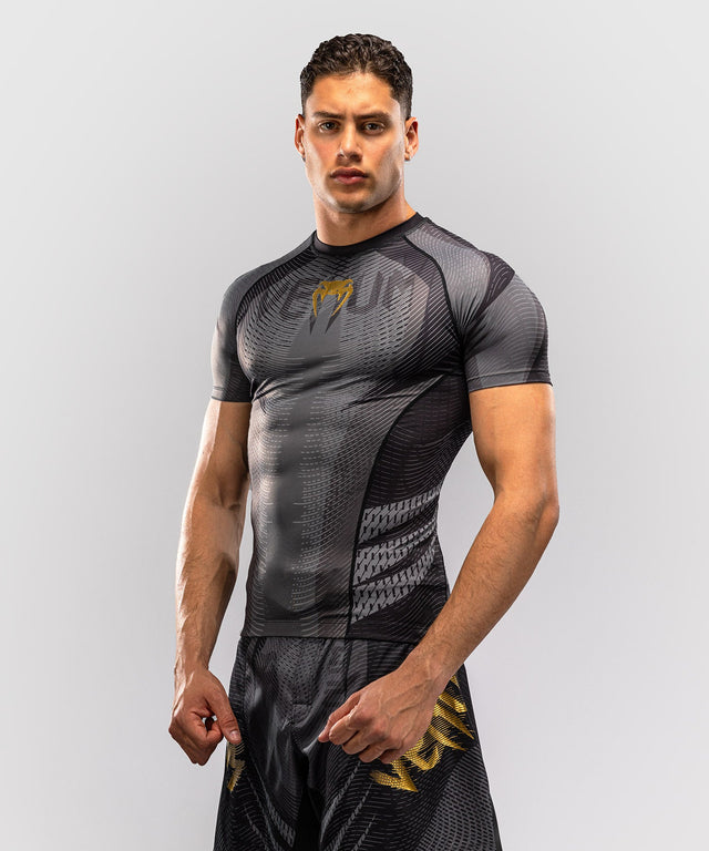 Venum Rashguard Galactic 3.0 Korte Mouwen - Zwart/Goud