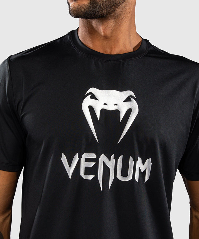 Camiseta Venum Classic Dry Tech – Negro/Plata