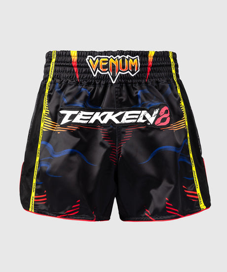 Spodenki Muay Thai Venum TEKKEN 8 Yoshimitsu – Czarne/Pomarańczowe – zdjęcie 1