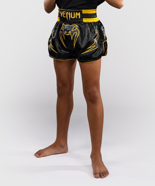 Venum Muay-Thai-Shorts Bangkok Fury Kinder – Schwarz/Gold